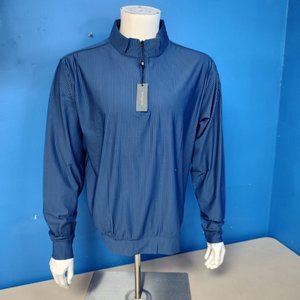 NWT Turtleson Navy Knit Seersucker 1/4 zip pullover choice sizes